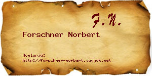 Forschner Norbert névjegykártya